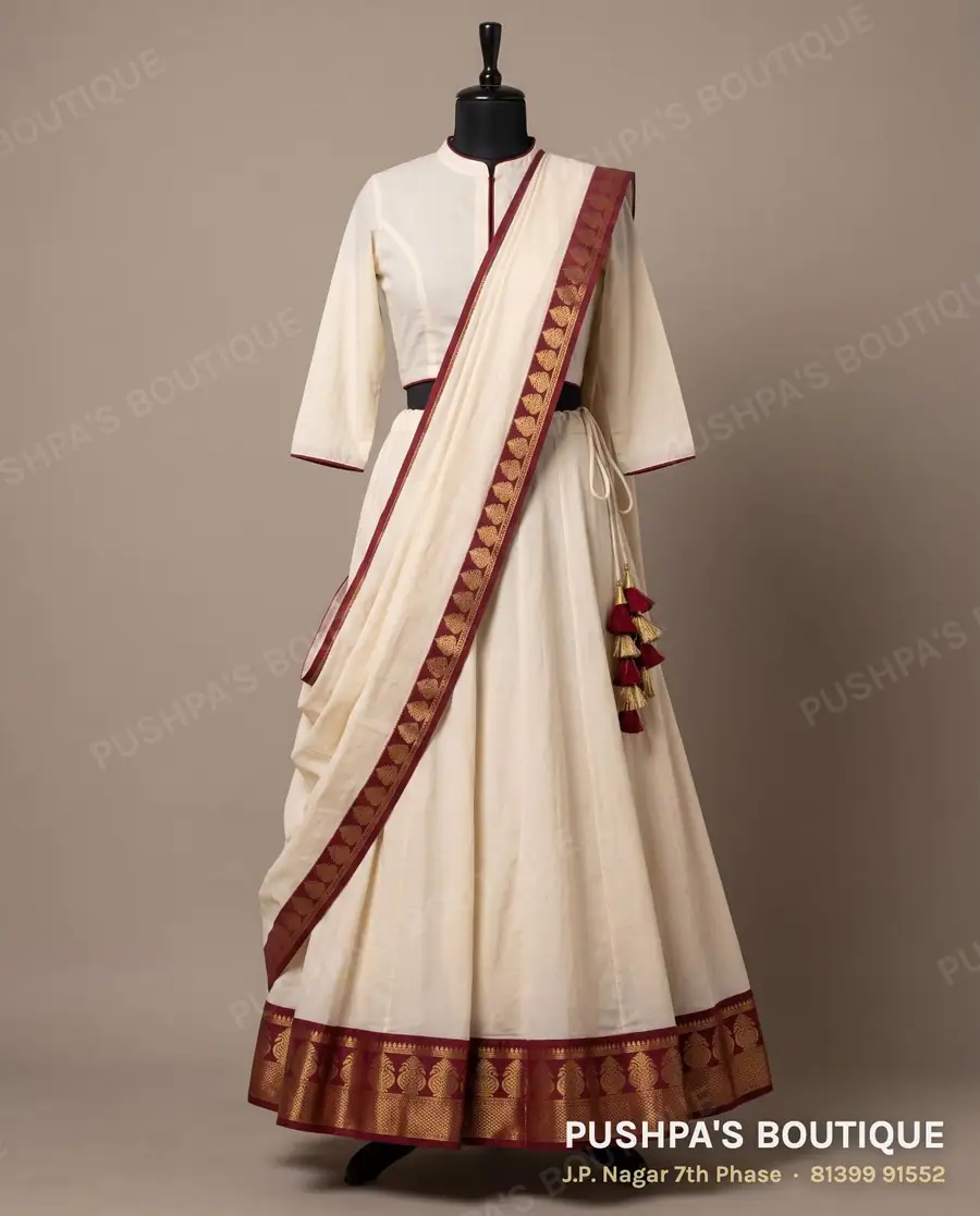 Lehenga PB-369, high neck, three quarter sleeve