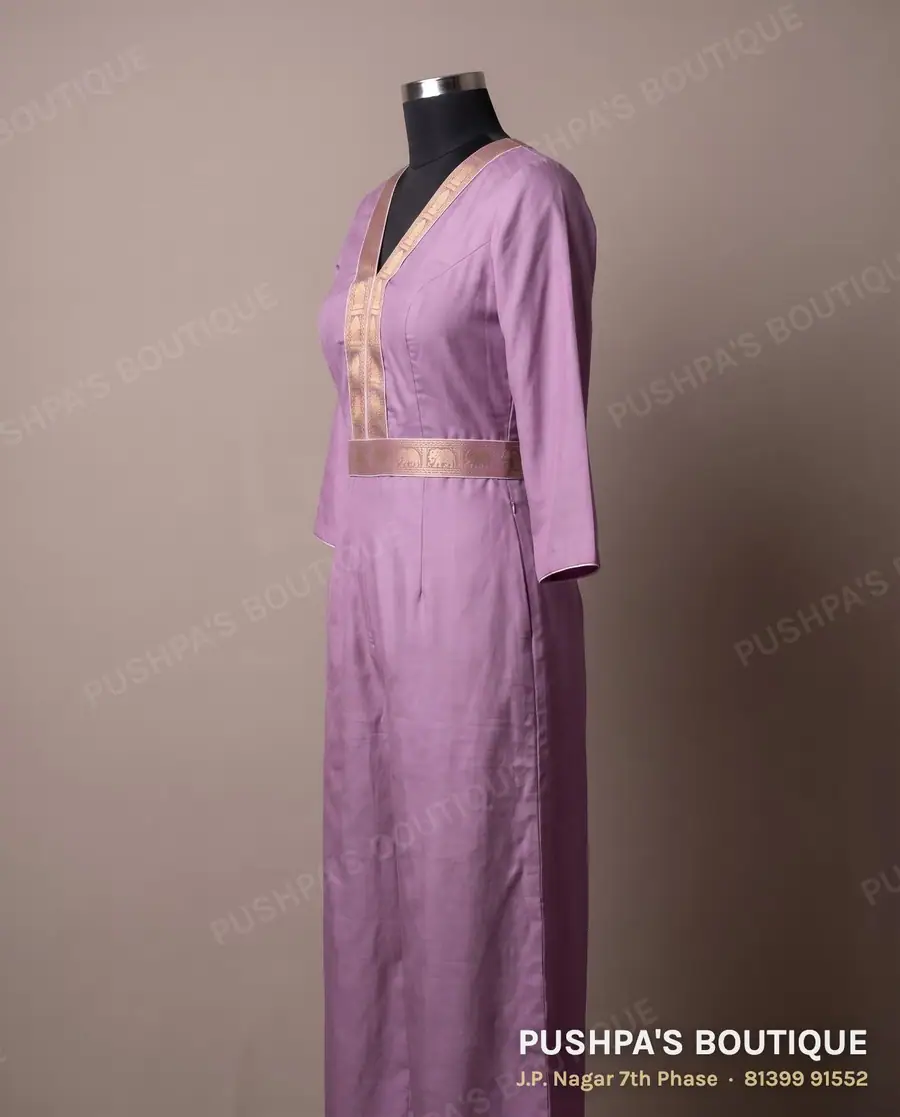 Indo-western outfit PB-372, V neck, three quarter sleeve, photo 3