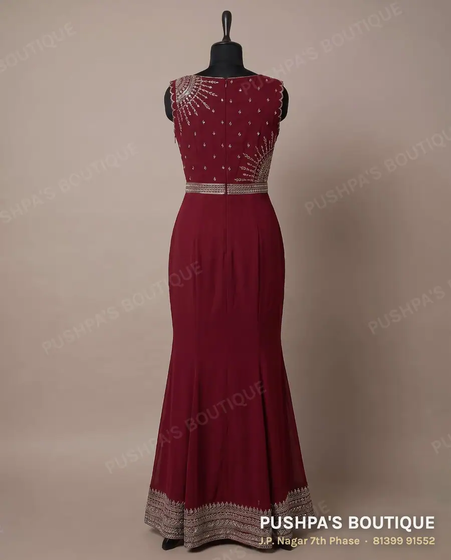Gown PB-381, boat neck, sleeveless, photo 2