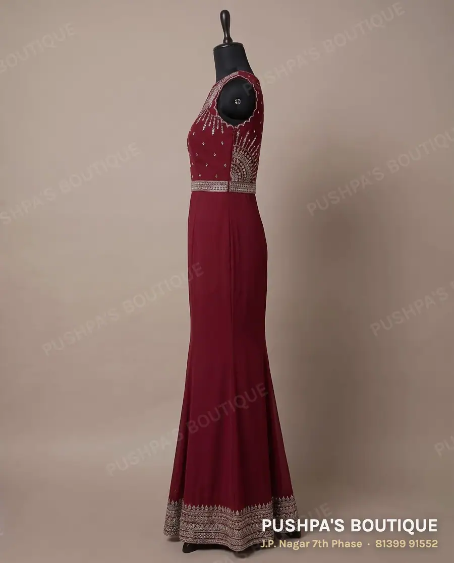 Gown PB-381, boat neck, sleeveless, photo 3