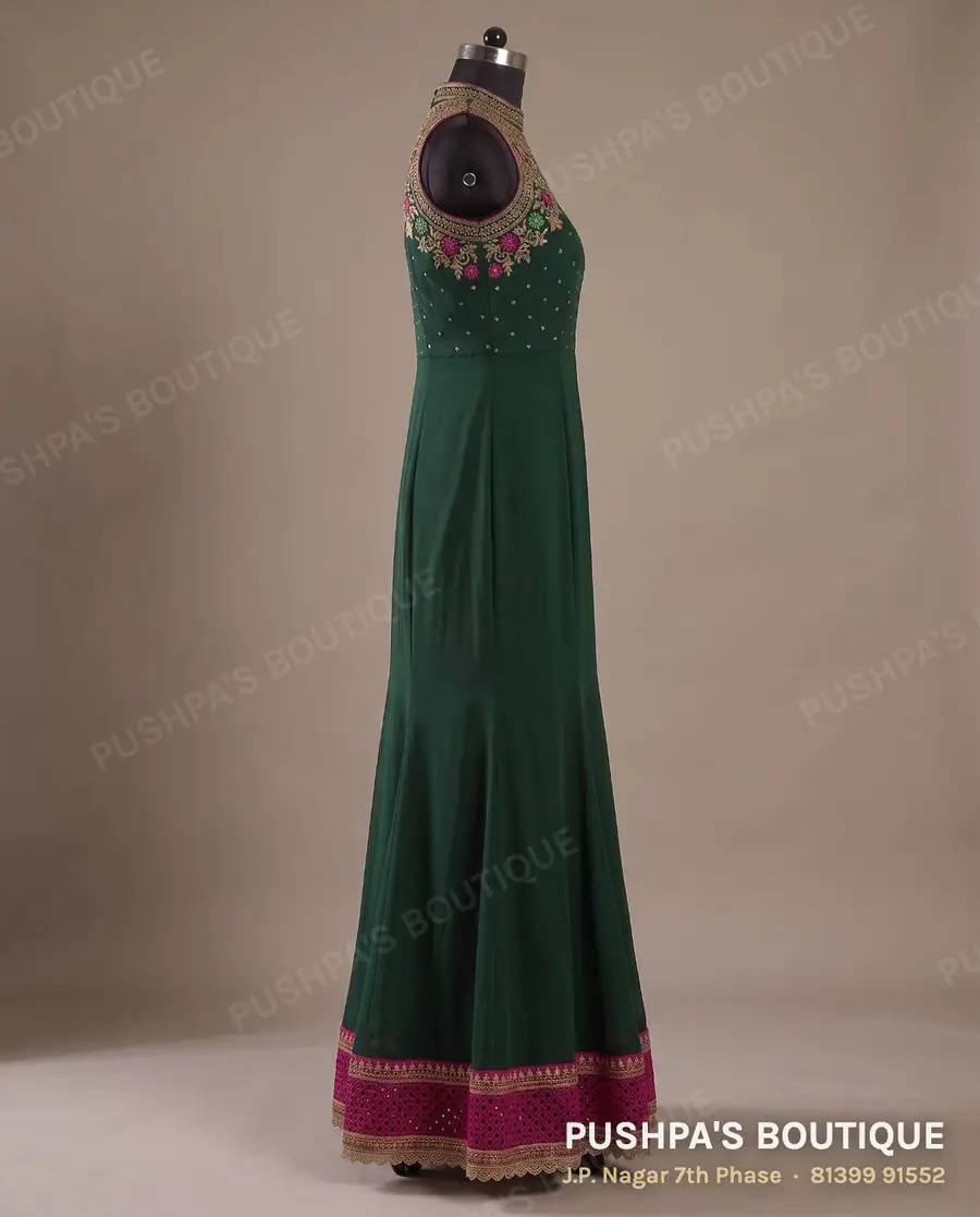 Gown PB-382, high neck, sleeveless, photo 3