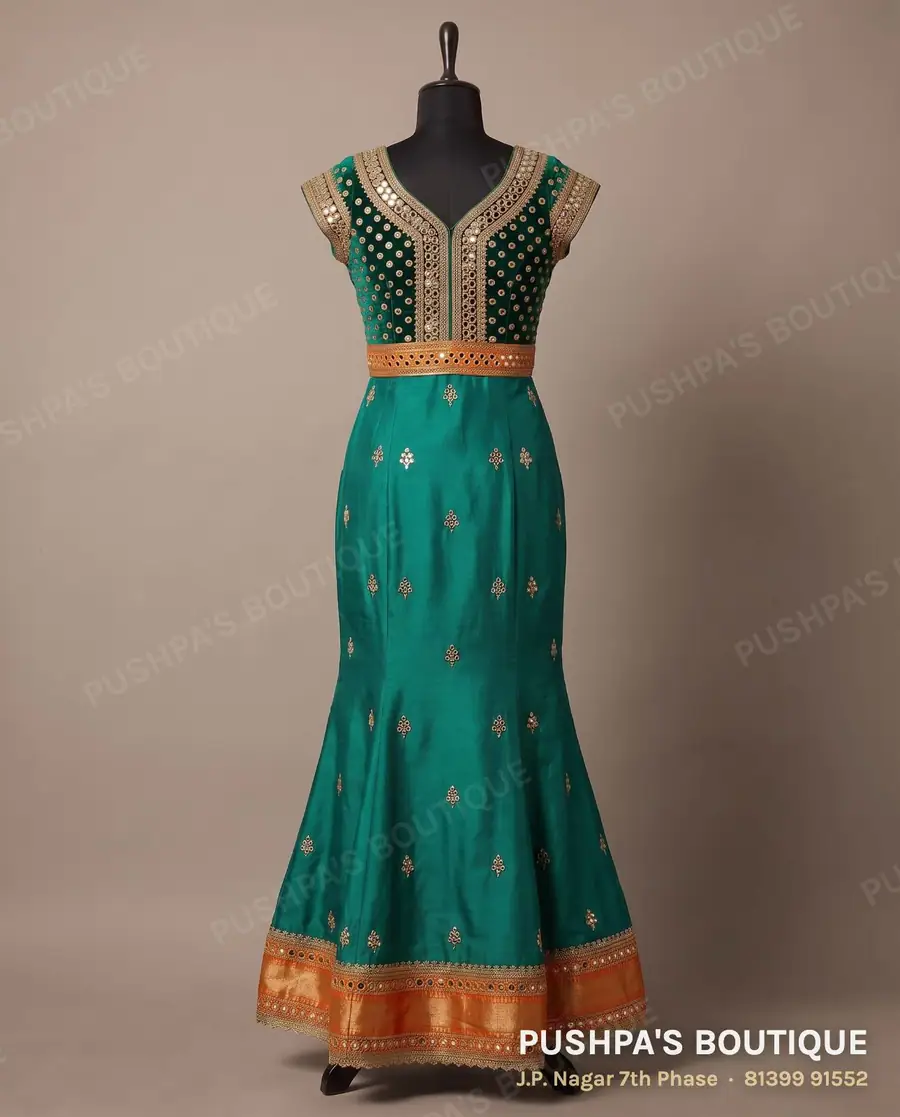 Gown PB-383, V neck, cap sleeve, photo 2