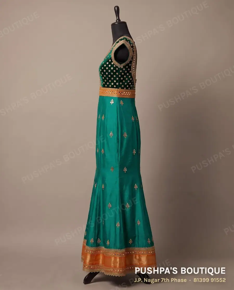 Gown PB-383, V neck, cap sleeve, photo 3
