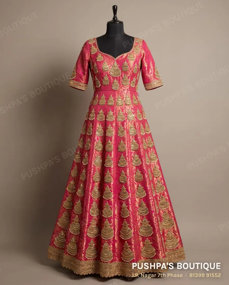 Gown PB-384, sweetheart neck, elbow sleeve