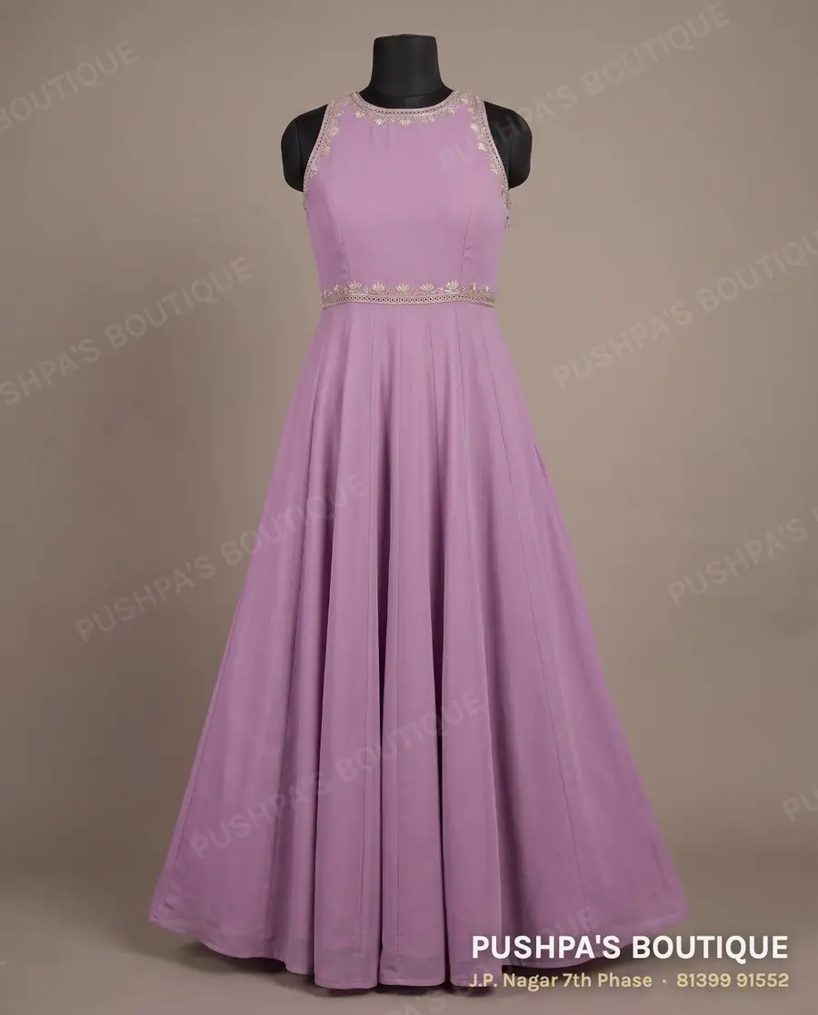 Gown PB-385, high neck, sleeveless