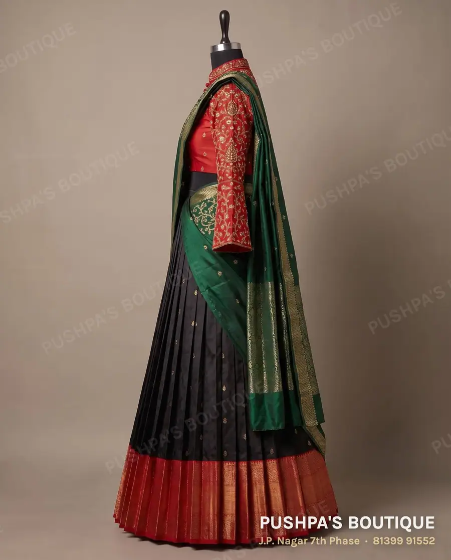 Langa davani (half saree) PB-388, collar, photo 3