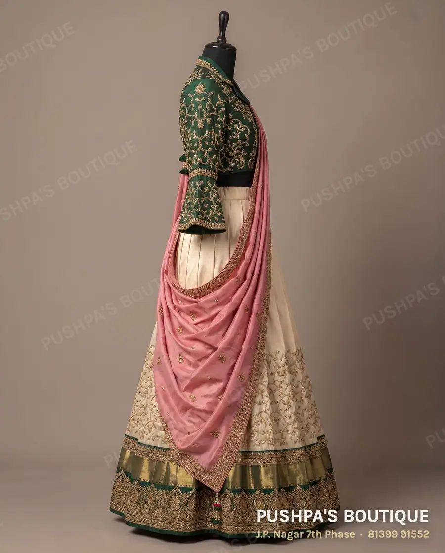 Langa davani (half saree) PB-392, collar, photo 3