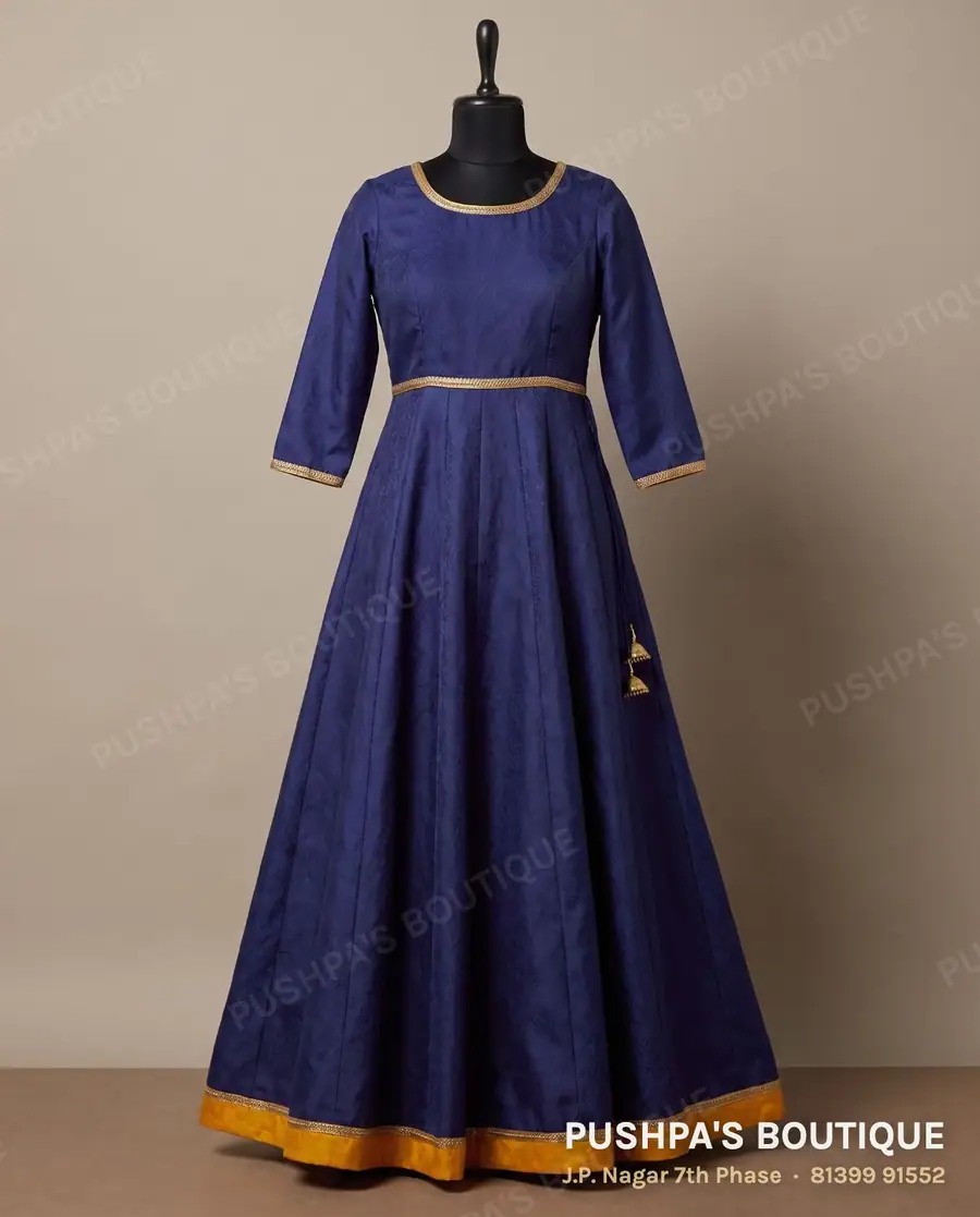 Gown PB-395, round neck, three quarter sleeve