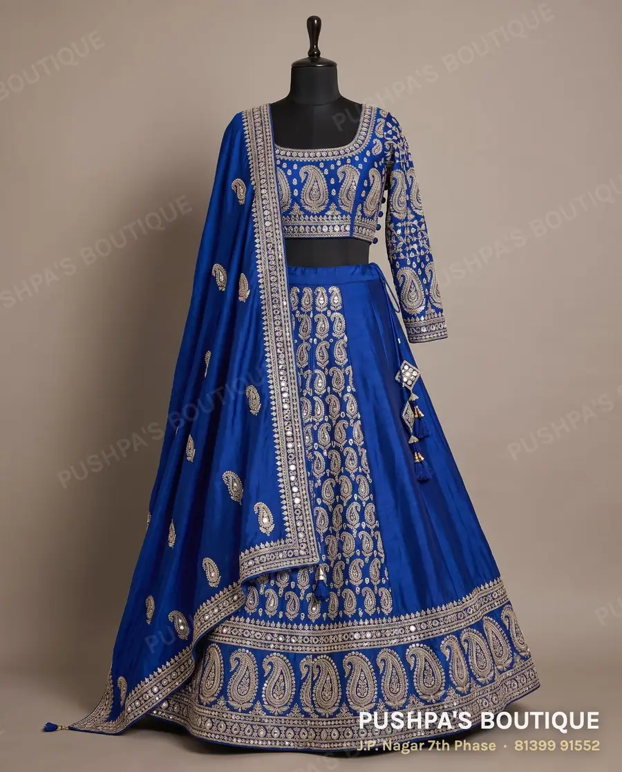 Lehenga PB-398, square neck, full sleeve