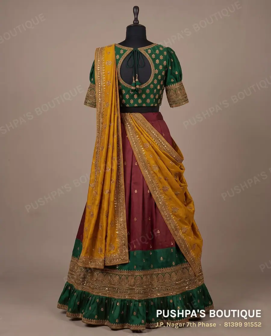 Langa davani (half saree) PB-401, puff sleeve, photo 2