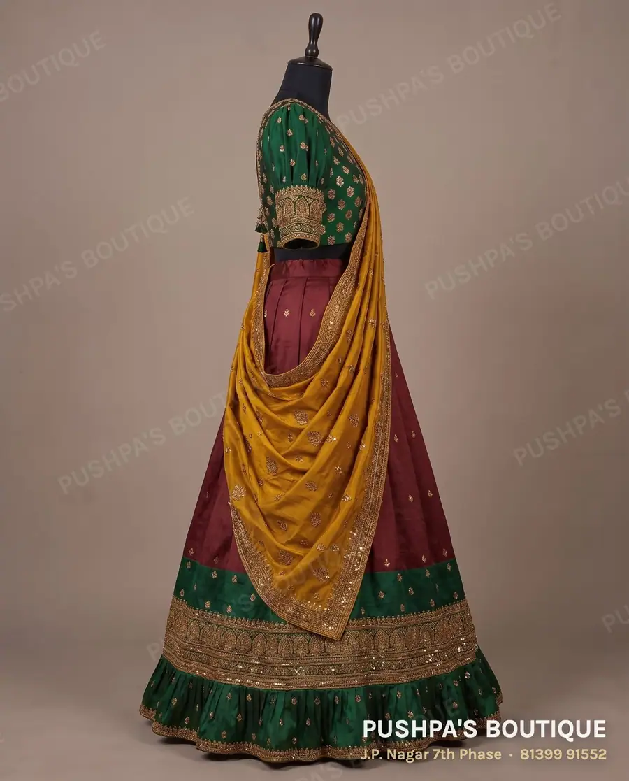 Langa davani (half saree) PB-401, puff sleeve, photo 3