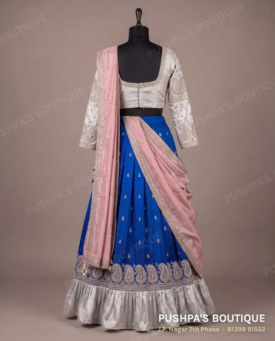 Langa davani (half saree) PB-402, square neck, full sleeve, photo 2