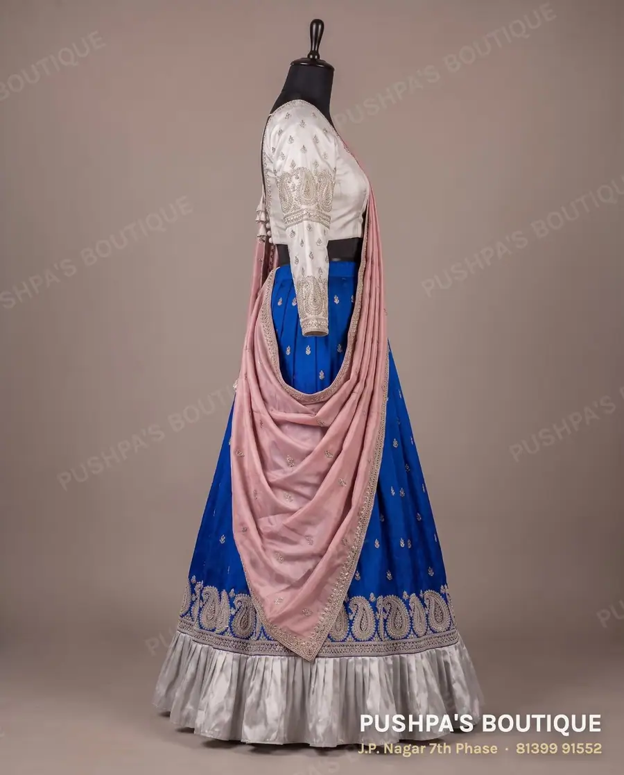 Langa davani (half saree) PB-402, square neck, full sleeve, photo 3