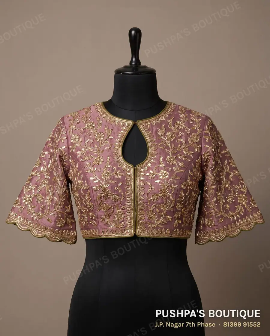 Princess cut blouse with pads PB-417, window back