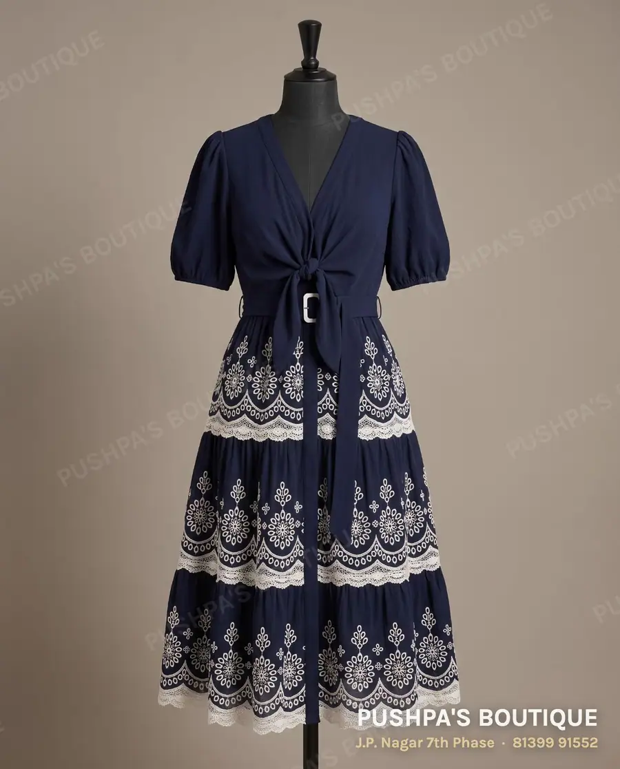 Western outfit PB-426, V neck, puff sleeve