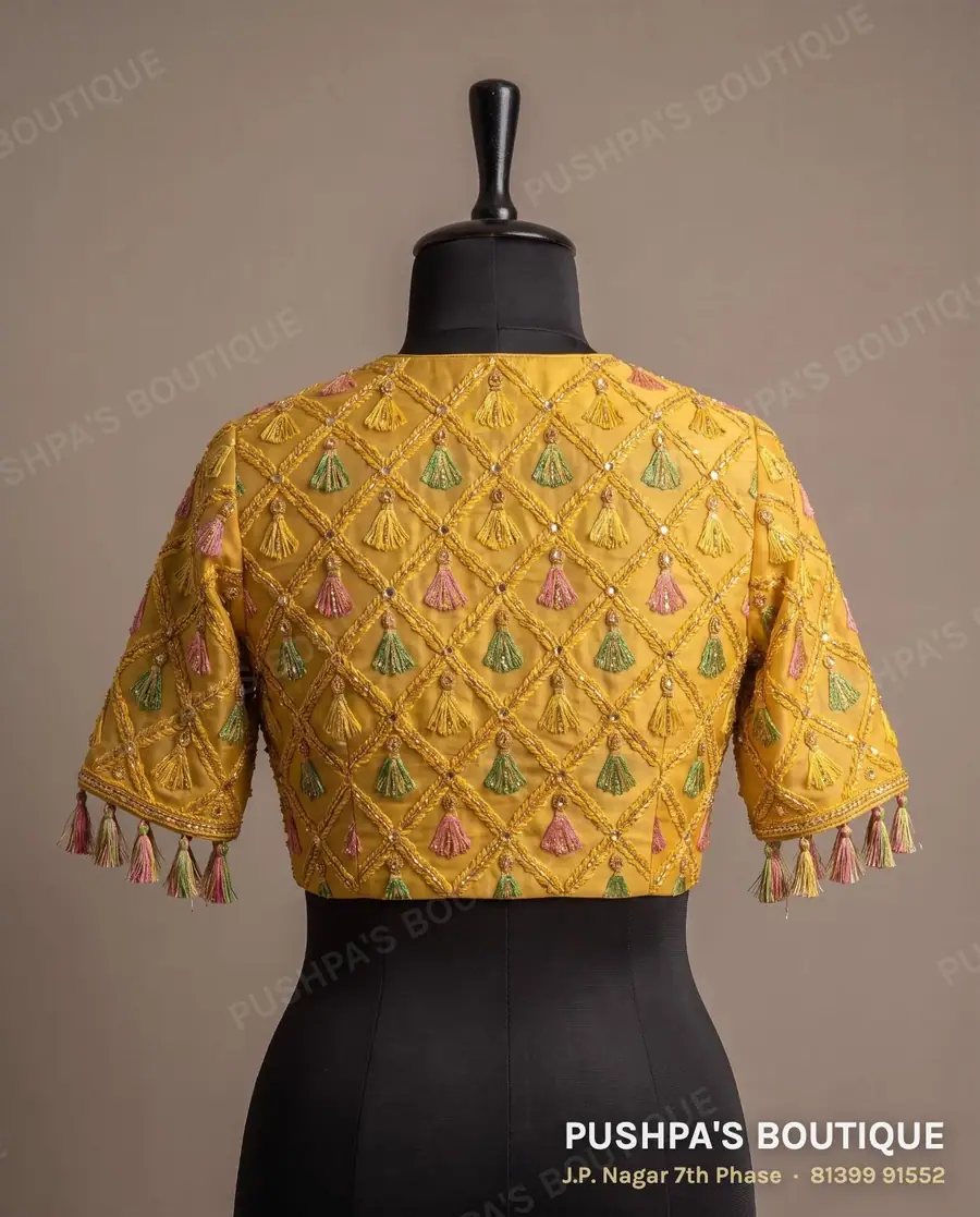 Basic blouse PB-427, high neck, deep U back, short sleeve, photo 2