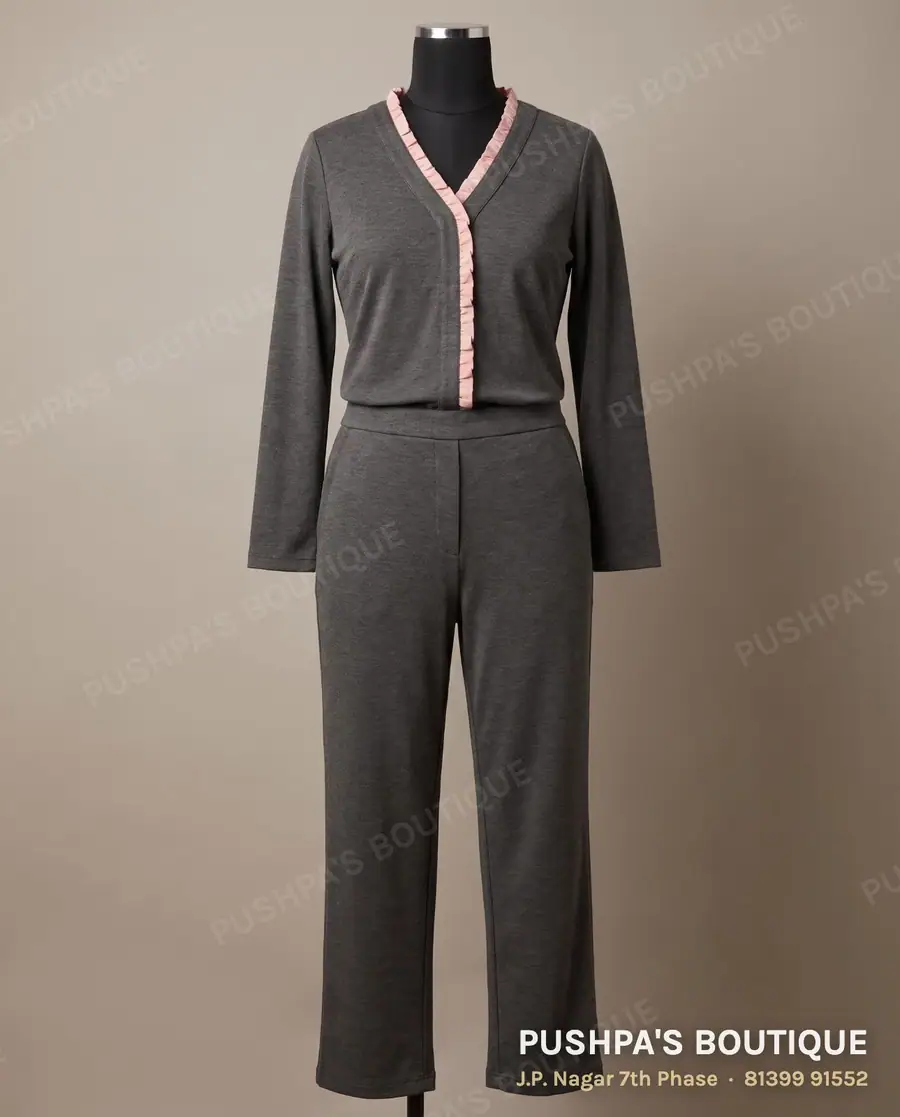 Co-ord set PB-429, V neck, full sleeve